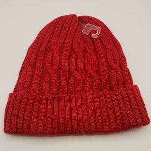 Goodfellow & Co. Men's Red Cable Knit Fleece Lined Beanie One Size NWT